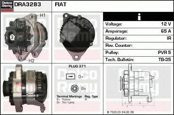 DELCO REMY DRA3283 Генератор