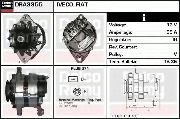 DELCO REMY DRA3355 Генератор