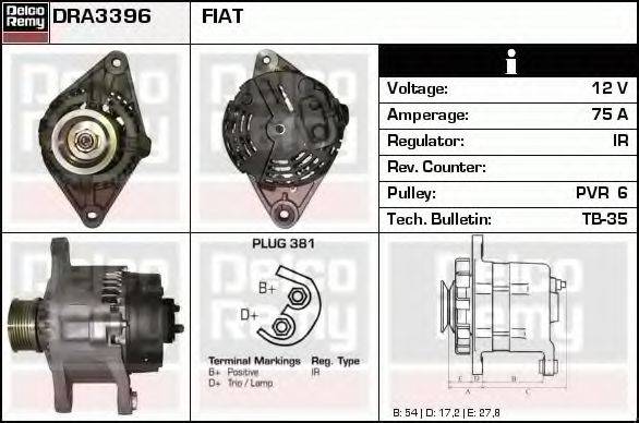 DELCO REMY DRA3396 Генератор