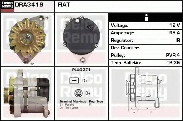 DELCO REMY DRA3419 Генератор