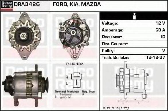 DELCO REMY DRA3426 Генератор