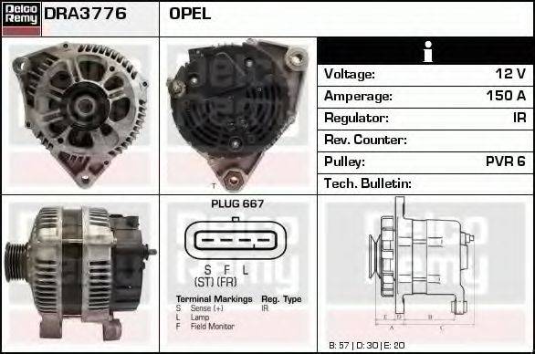 DELCO REMY DRA3776 Генератор