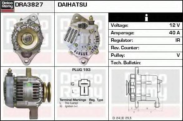 DELCO REMY DRA3827 Генератор