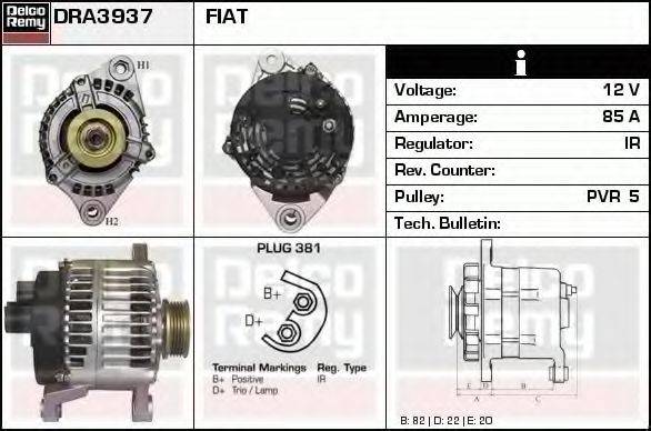 DELCO REMY DRA3937 Генератор