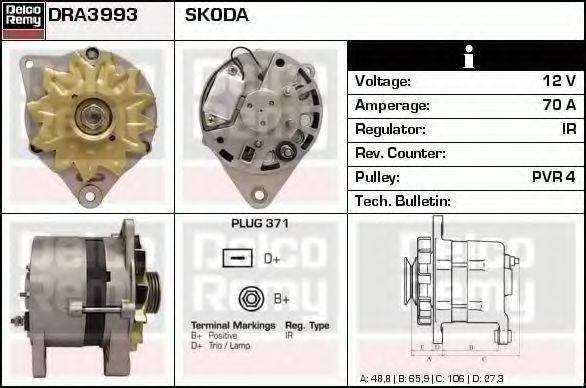 DELCO REMY DRA3993 Генератор