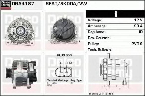 DELCO REMY DRA4187 Генератор