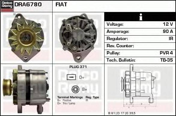 DELCO REMY DRA6780 Генератор