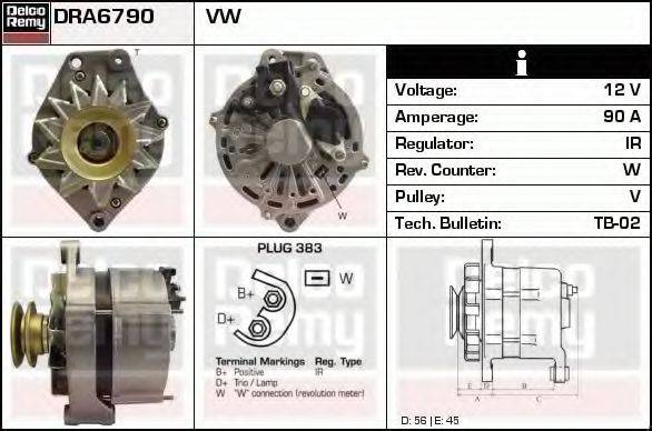 DELCO REMY DRA6790 Генератор