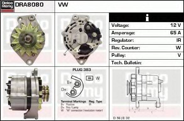 DELCO REMY DRA8080 Генератор