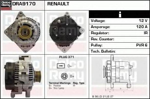 DELCO REMY DRA9170 Генератор