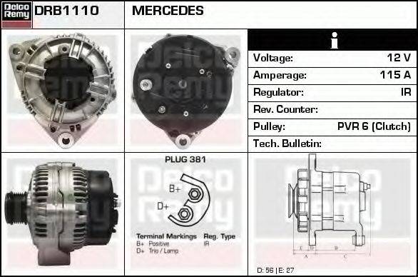 DELCO REMY DRB1110 Генератор