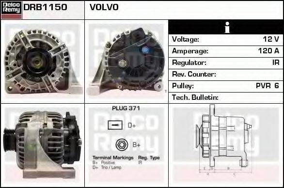 DELCO REMY DRB1150 Генератор