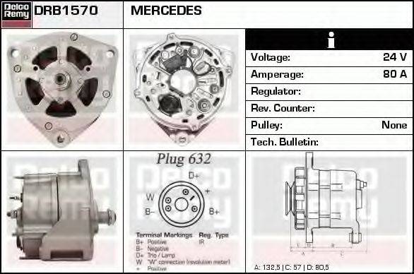 DELCO REMY DRB1570 Генератор