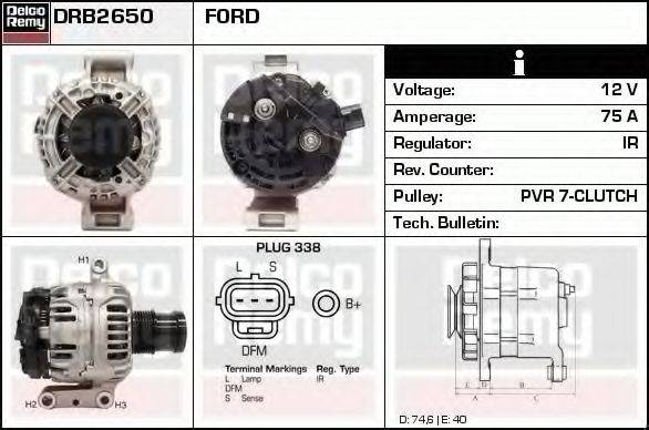 DELCO REMY DRB2650 Генератор