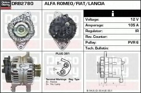 DELCO REMY DRB2780 Генератор