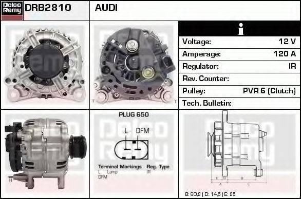 DELCO REMY DRB2810 Генератор