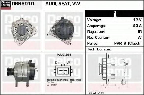 DELCO REMY DRB6010 Генератор