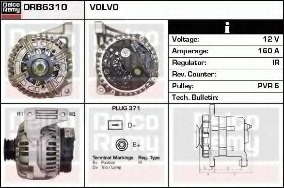 DELCO REMY DRB6310 Генератор