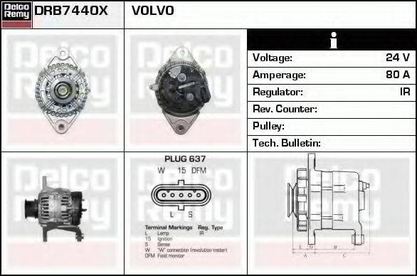 DELCO REMY DRB7440X Генератор