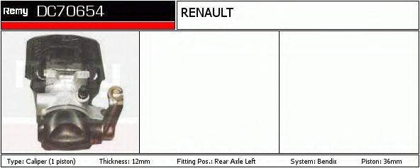 DELCO REMY DC70654 Гальмівний супорт