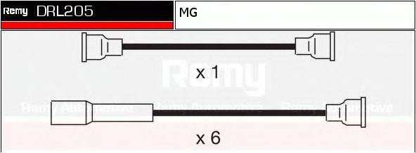 DELCO REMY DRL205 Комплект дротів запалювання