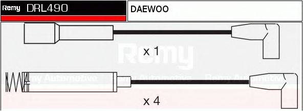 DELCO REMY DRL490 Комплект дротів запалювання