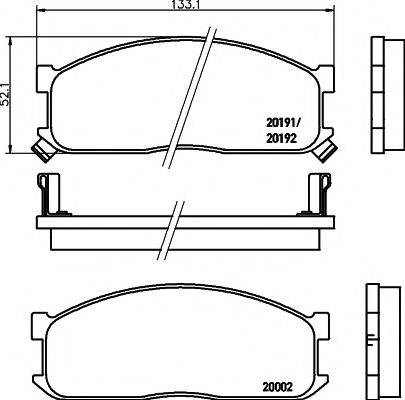 PAGID T0358 Комплект гальмівних колодок, дискове гальмо