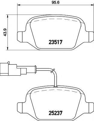 PAGID T3136 Комплект гальмівних колодок, дискове гальмо