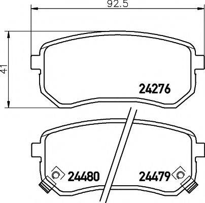 PAGID T1553 Комплект гальмівних колодок, дискове гальмо