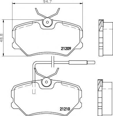 PAGID T5027 Комплект гальмівних колодок, дискове гальмо