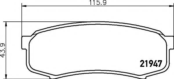 PAGID T3064 Комплект гальмівних колодок, дискове гальмо