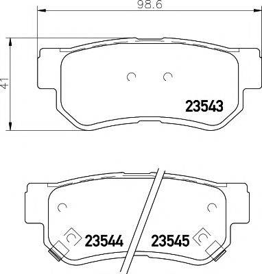 PAGID T1305 Комплект гальмівних колодок, дискове гальмо