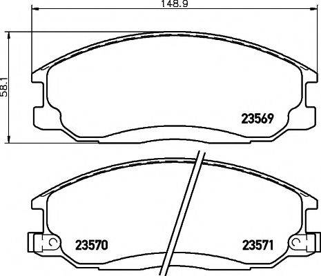 PAGID T1307 Комплект гальмівних колодок, дискове гальмо