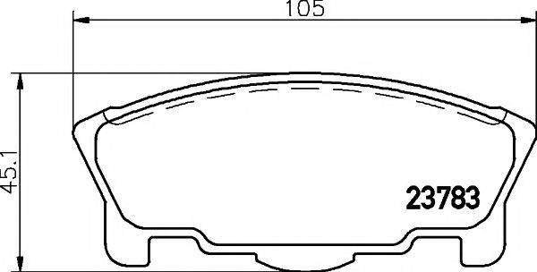 PAGID T3128 Комплект гальмівних колодок, дискове гальмо