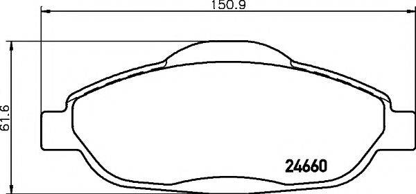 PAGID T1766 Комплект гальмівних колодок, дискове гальмо