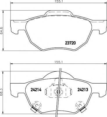 PAGID T1397 Комплект гальмівних колодок, дискове гальмо