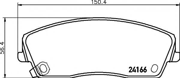 PAGID T1504 Комплект гальмівних колодок, дискове гальмо