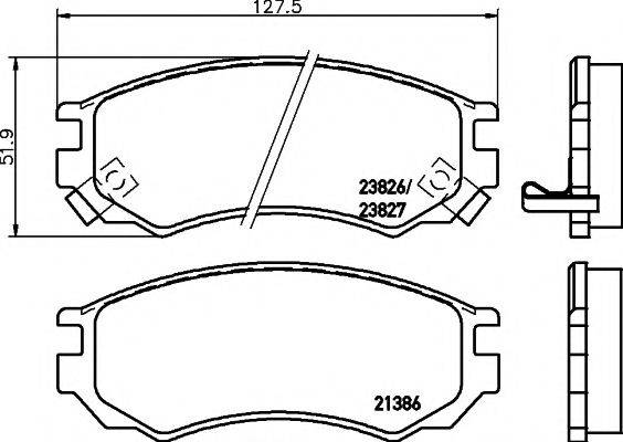 PAGID T3097 Комплект гальмівних колодок, дискове гальмо