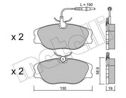 METELLI 2200724 Комплект гальмівних колодок, дискове гальмо