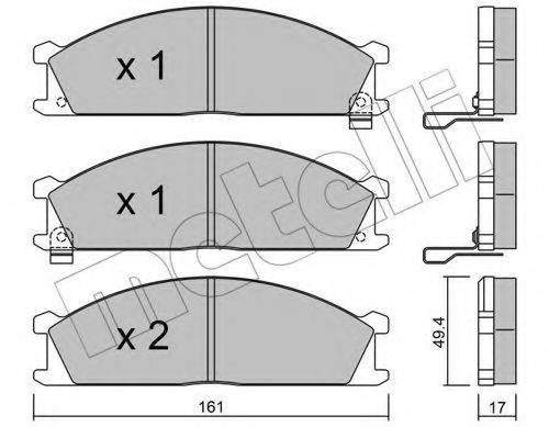 METELLI 2201071 Комплект гальмівних колодок, дискове гальмо