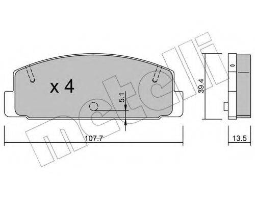 METELLI 2203020 Комплект гальмівних колодок, дискове гальмо