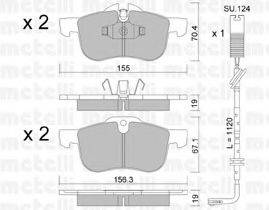 METELLI 2203070K Комплект гальмівних колодок, дискове гальмо