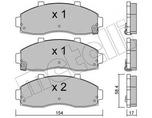 METELLI 2203730 Комплект гальмівних колодок, дискове гальмо