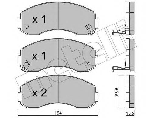 METELLI 2203770 Комплект гальмівних колодок, дискове гальмо