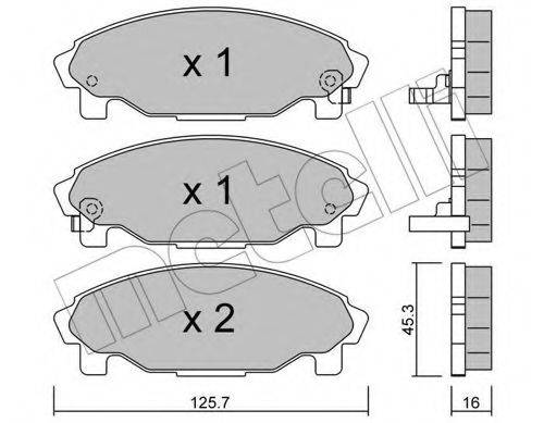 METELLI 2203790 Комплект гальмівних колодок, дискове гальмо