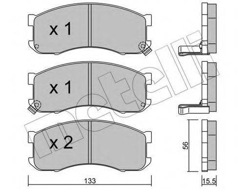 METELLI 2203940 Комплект гальмівних колодок, дискове гальмо