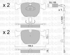 METELLI 2205593K Комплект гальмівних колодок, дискове гальмо