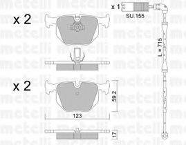 METELLI 2205602K Комплект гальмівних колодок, дискове гальмо