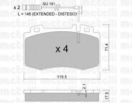 METELLI 2205631K Комплект гальмівних колодок, дискове гальмо
