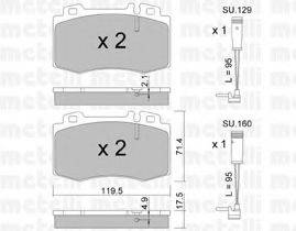 METELLI 2205635K Комплект гальмівних колодок, дискове гальмо